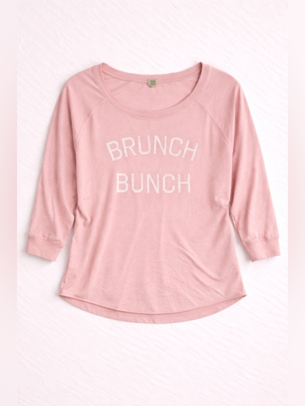 True Craft Brunch Bunch Graphic Top Pink 3X Relaxed Fit Casual Raglan Sleeve